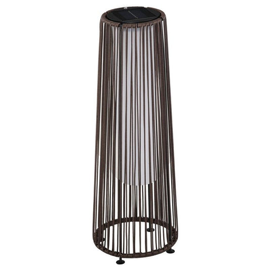 Outsunny Patio Garden Solar Powered Lights Woven Resin Wicker Lantern Auto On/Off