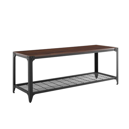 Industrial Coffee Table Dark Brown