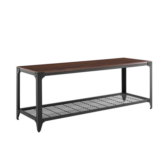 Industrial Coffee Table Dark Brown