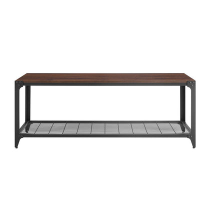 Industrial Coffee Table Dark Brown