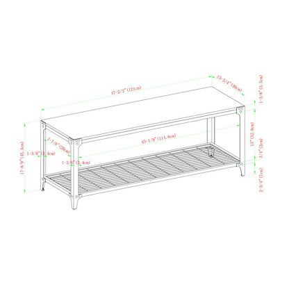 Industrial Coffee Table Dark Brown