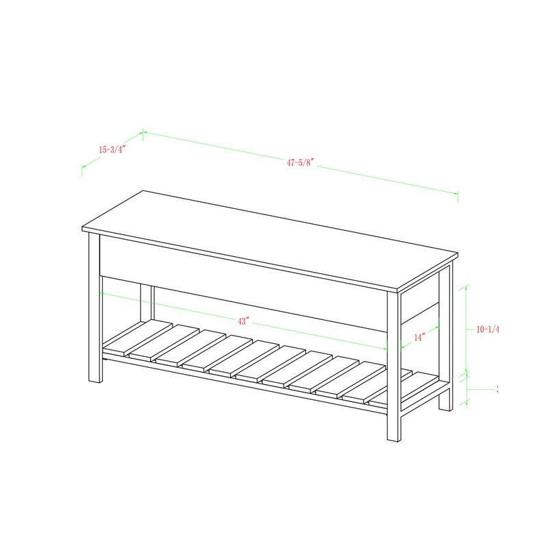 Farmhouse Hall Bench Grey