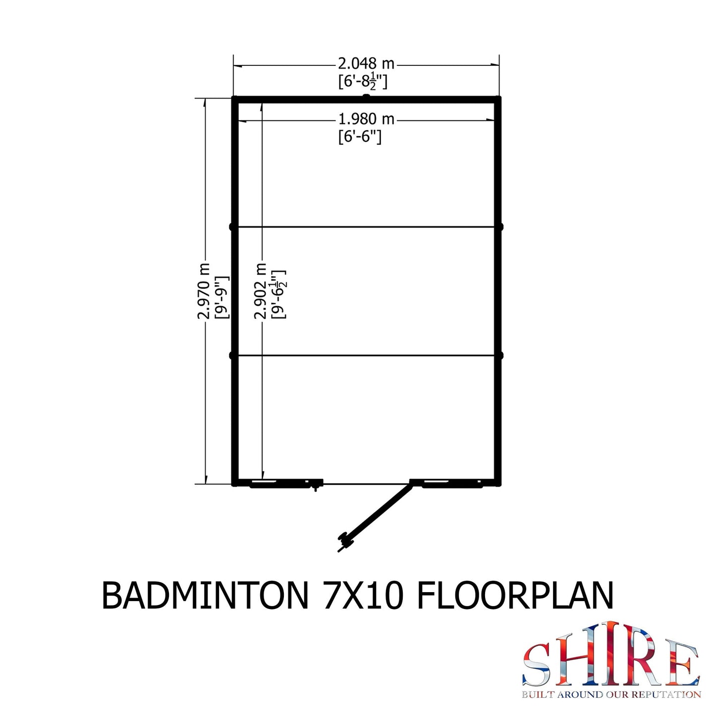 Shire Badminton 6' 8" x 9' 8" Apex Summerhouse - Premium Dip Treated Shiplap