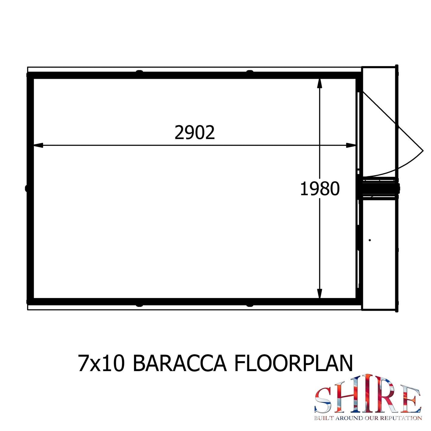 Shire Barraca 7' x 10' 11" Apex Shed - Premium Dip Treated Shiplap