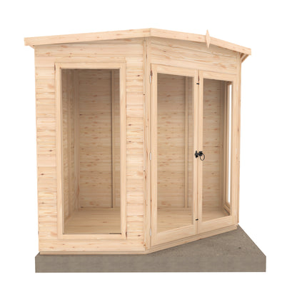 Shire Barclay 7' 4" x 7' 4" Flat Summerhouse - Premium Dip Treated Shiplap