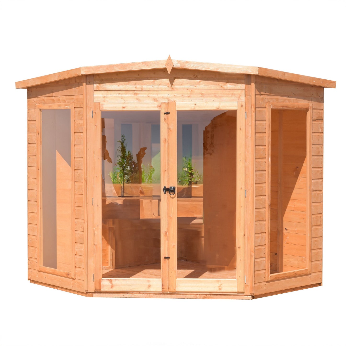 Shire Barclay 6' 8" x 6' 8" Flat Summerhouse - Premium Dip Treated Shiplap