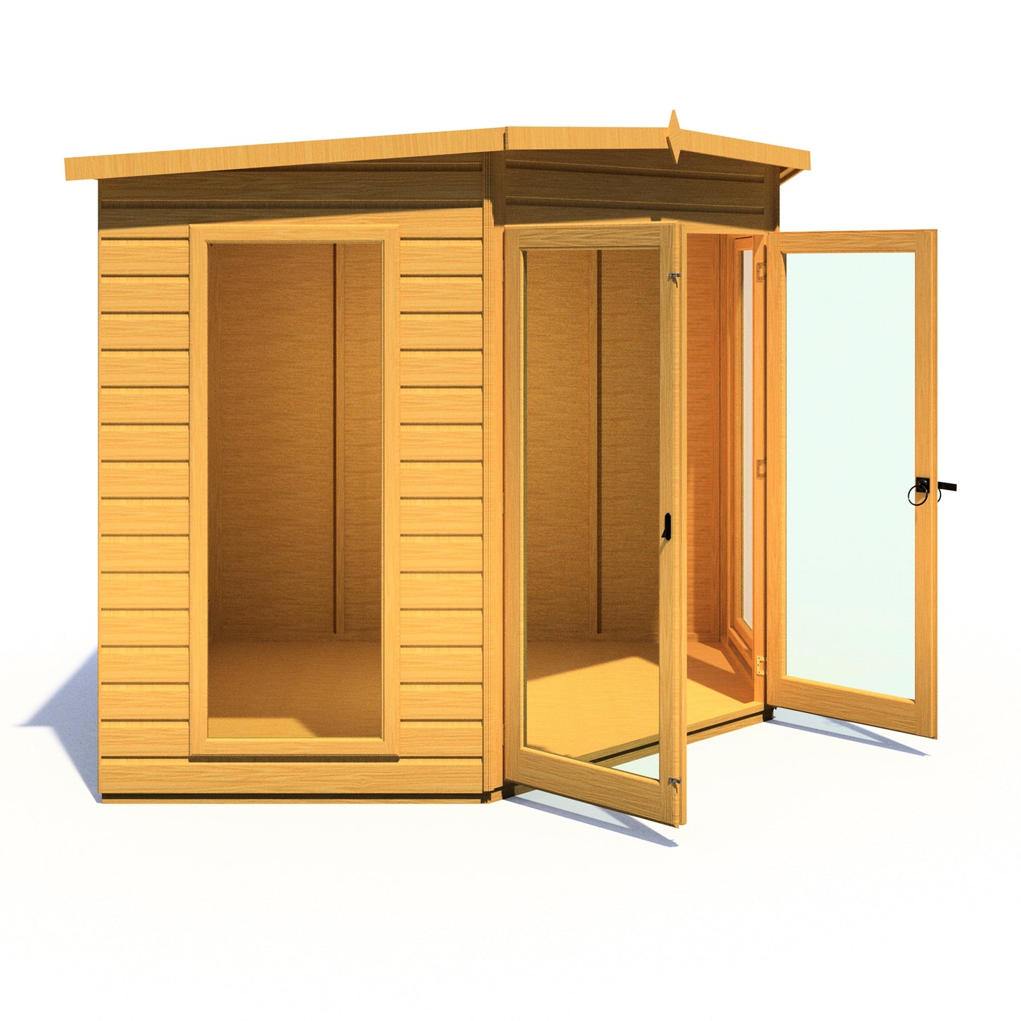 Shire Barclay 6' 8" x 6' 8" Flat Summerhouse - Premium Dip Treated Shiplap