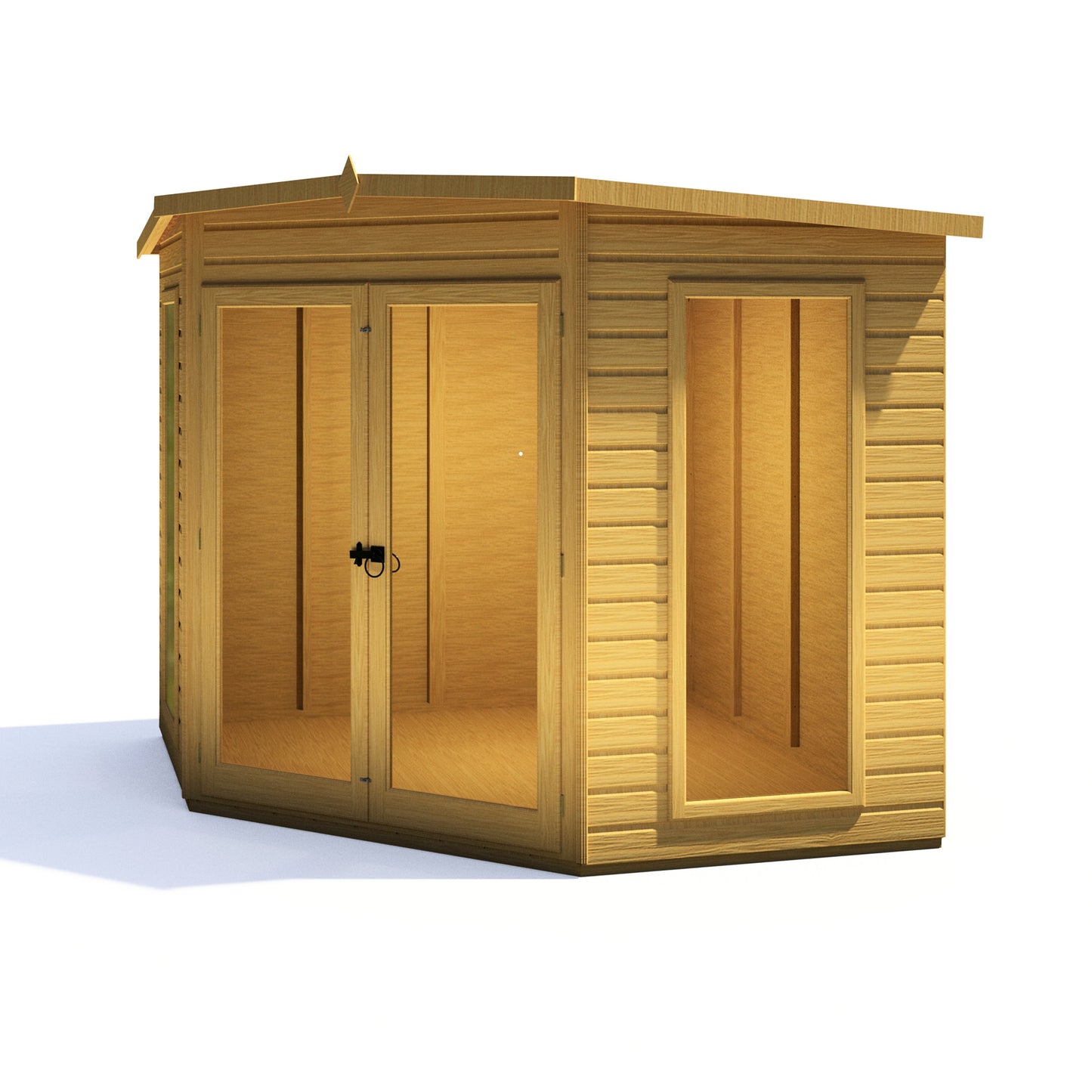 Shire Barclay 6' 8" x 6' 8" Flat Summerhouse - Premium Dip Treated Shiplap