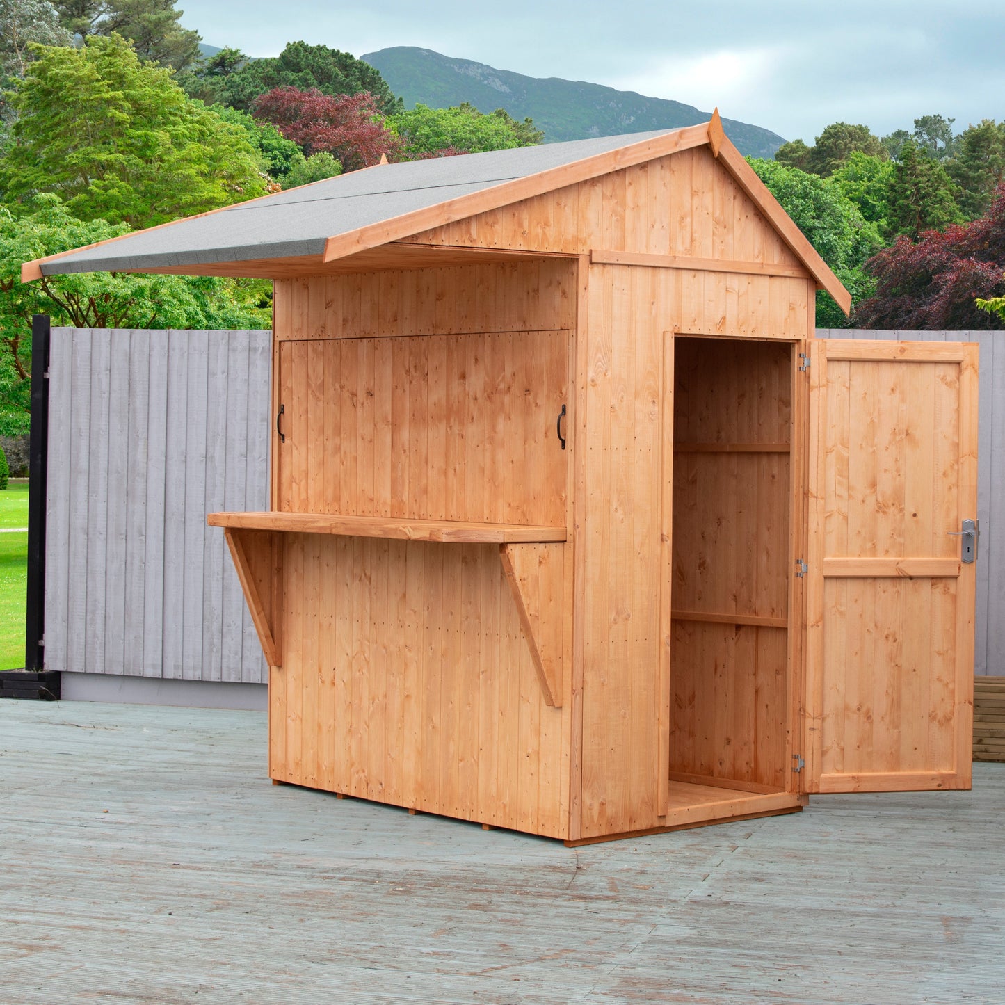 Shire Paradise 6' 4" x 7' 7" Reverse Apex Shed - Premium Dip Treated Shiplap