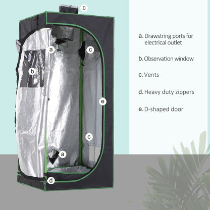 Hydroponic Plant Grow Tent W/ Window Tool Bag