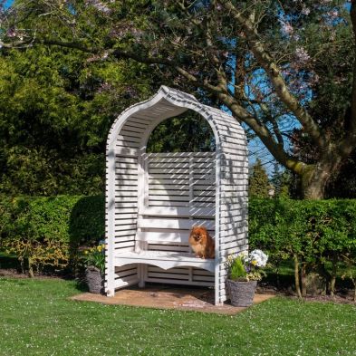 Shire Bejoda 2' 4" x 4' Apex Garden Arbour - Classic Pressure Treated Slatted