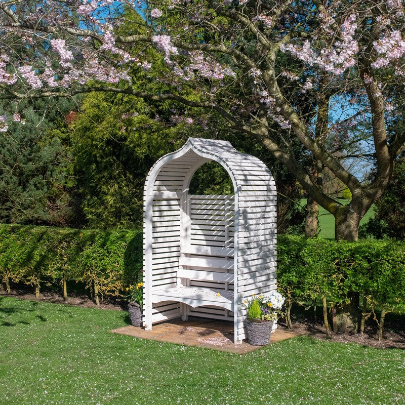 Shire Bejoda 2' 4" x 4' Apex Garden Arbour - Classic Pressure Treated Slatted