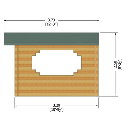 Shire Bere 10' 7" x 10' 7" Apex Log Cabin - Premium 70mm Cladding Tongue & Groove