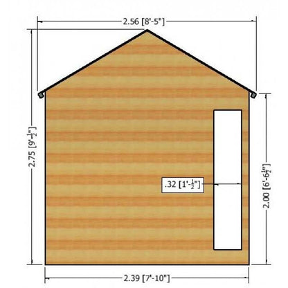 Shire Blenhiem 8' 4" x 10' 2" Apex Summerhouse - Premium Dip Treated Shiplap