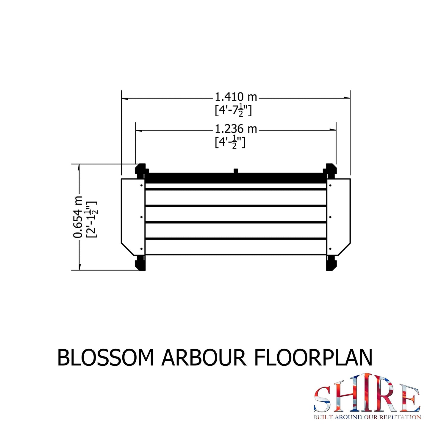 Shire Blossom Garden Arbour 5' x 3'