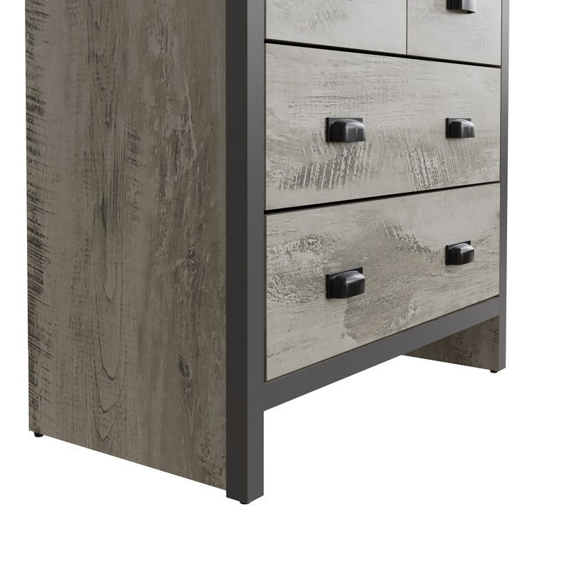 Boston Chest of Drawers Grey 4 Drawers