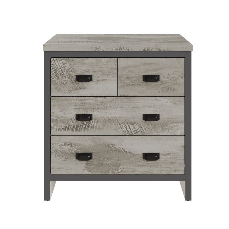 Boston Chest of Drawers Grey 4 Drawers