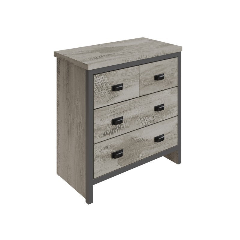 Boston Chest of Drawers Grey 4 Drawers