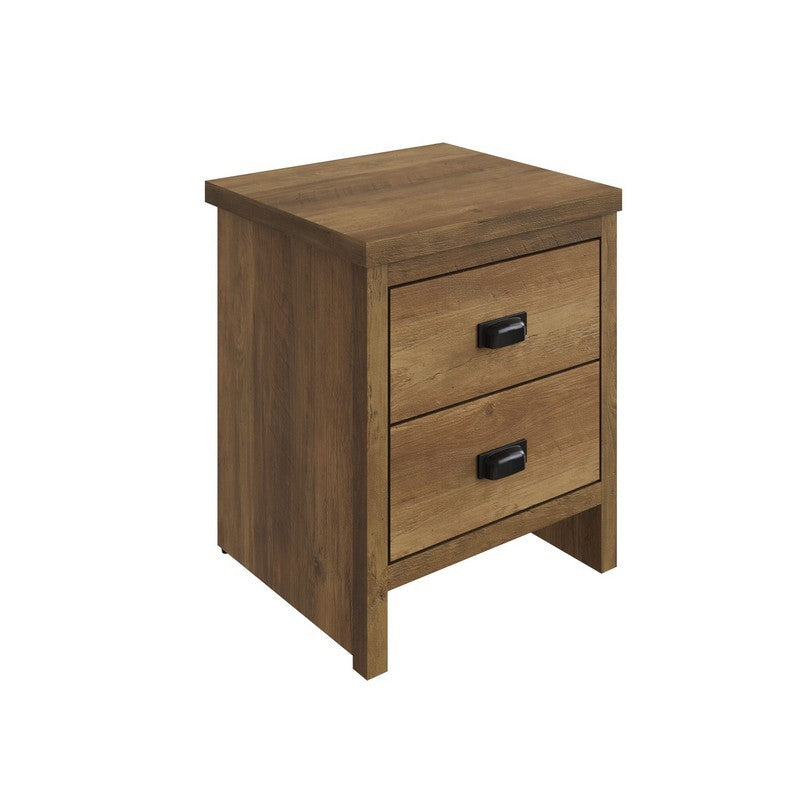 Boston Bedside Table Brown 2 Drawers