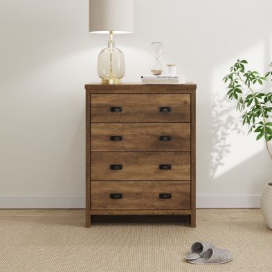 Boston Chest of Drawers Brown 4 Drawers