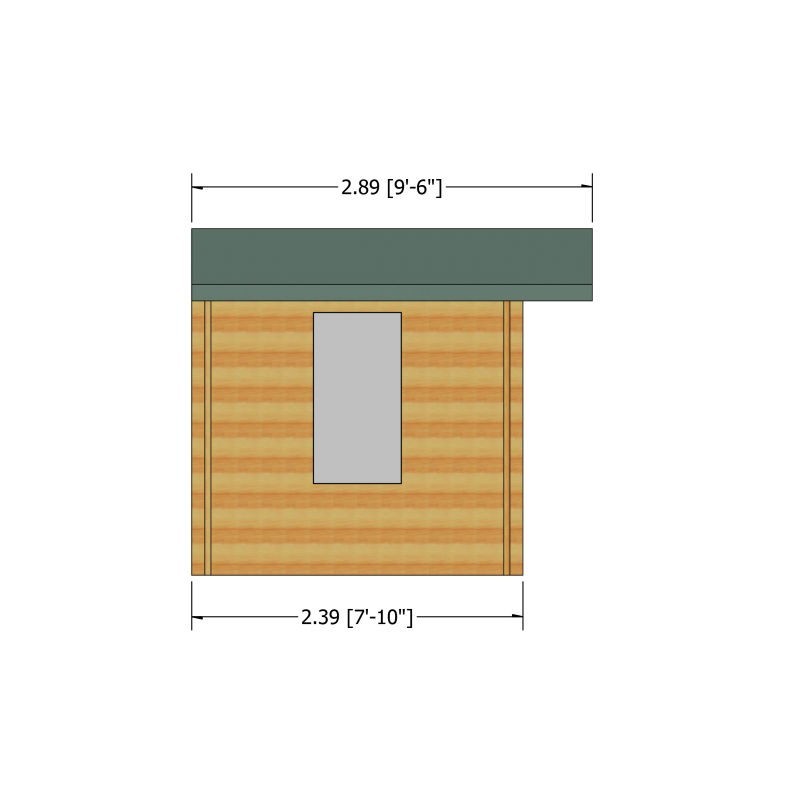 Shire Bourne 13' 8" x 7' 10" Apex Log Cabin - Premium 34mm Cladding Tongue & Groove