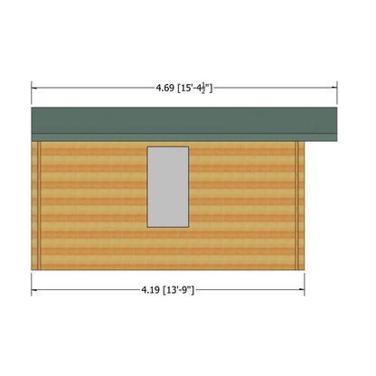 Shire Bourne 13' 8" x 13' 8" Apex Log Cabin - Premium 70mm Cladding Tongue & Groove