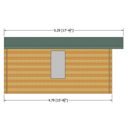 Shire Bourne 13' 8" x 15' 8" Apex Log Cabin - Premium 34mm Cladding Tongue & Groove