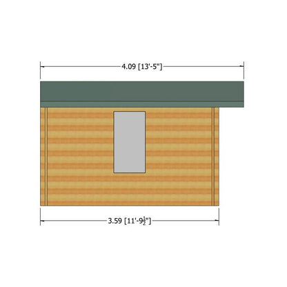 Shire Bourne 15' 6" x 11' 9" Apex Log Cabin - Premium 34mm Cladding Tongue & Groove