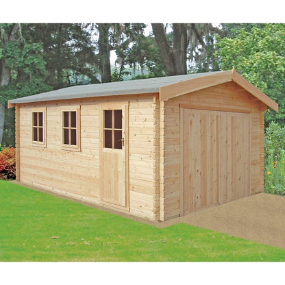 Shire Bradenham 12' 9" x 11' 9" Apex Log Cabin - Premium 28mm Cladding Tongue & Groove