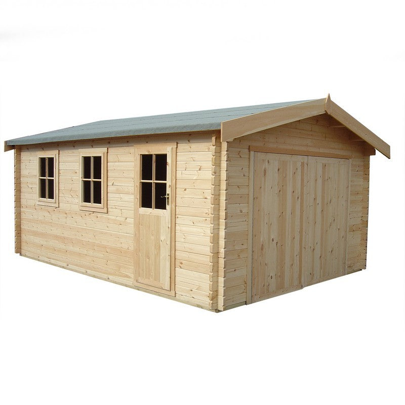 Shire Bradenham 12' 5" x 11' 9" Reverse Apex Garage - Premium 44mm Cladding Tongue & Groove