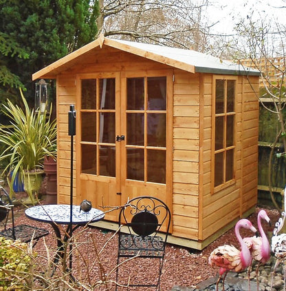 Shire Buckingham 7' 1" x 7' 8" Apex Summerhouse - Premium Dip Treated Shiplap