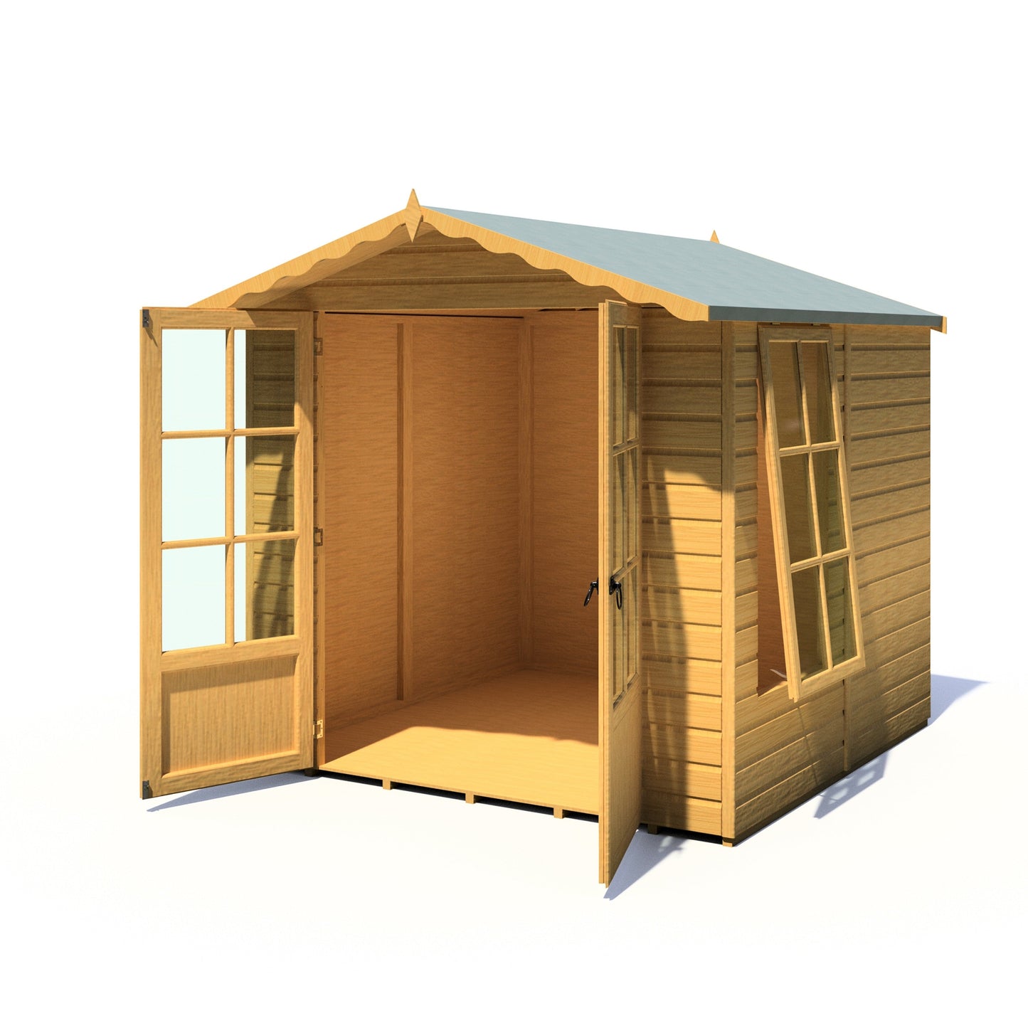 Shire Buckingham 7' 1" x 7' 8" Apex Summerhouse - Premium Dip Treated Shiplap