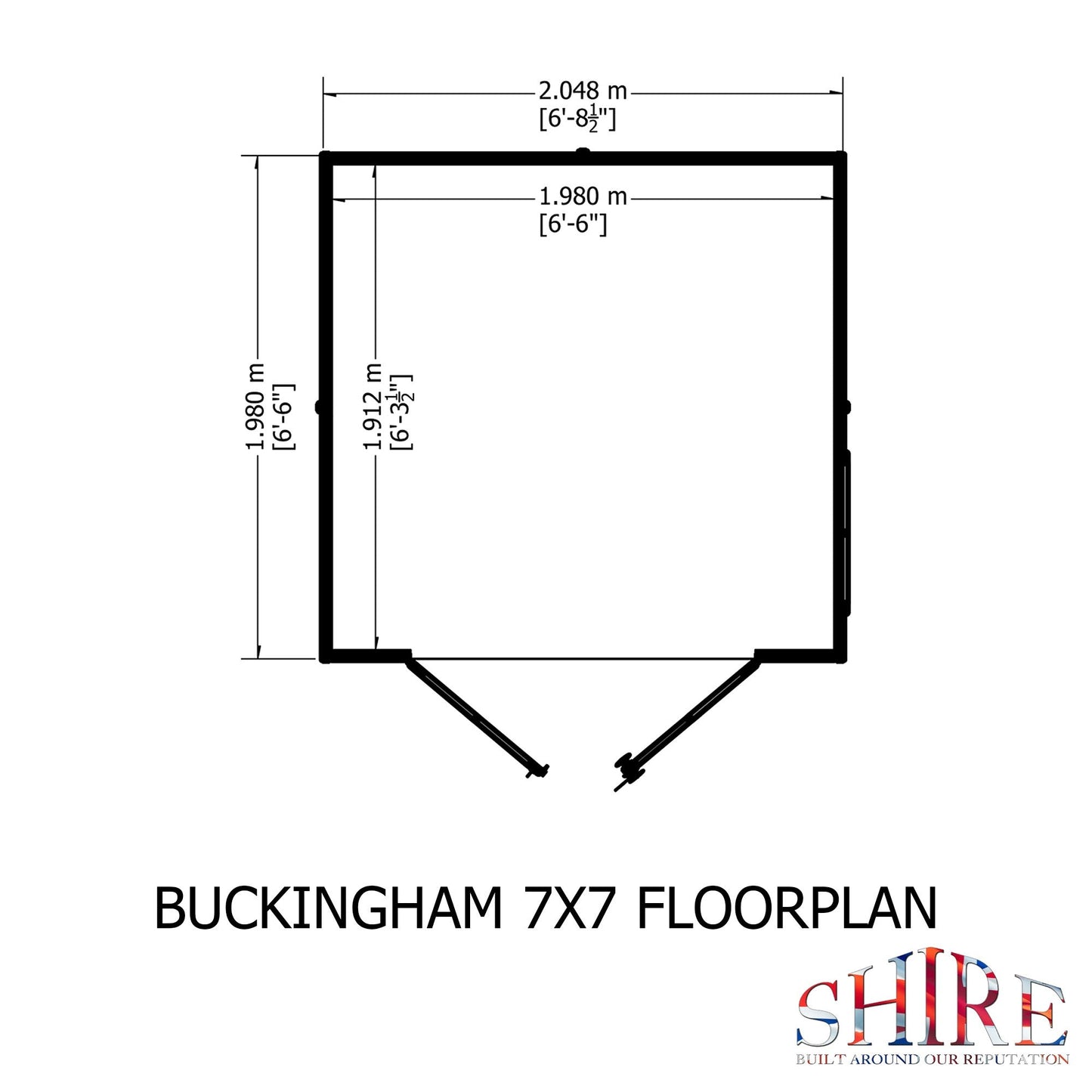 Shire Buckingham 7' 1" x 7' 8" Apex Summerhouse - Premium Dip Treated Shiplap