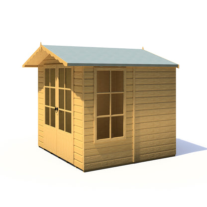 Shire Buckingham 7' 1" x 7' 8" Apex Summerhouse - Premium Dip Treated Shiplap