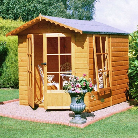 Shire Buckingham 7' 1" x 7' 8" Apex Summerhouse - Premium Dip Treated Shiplap