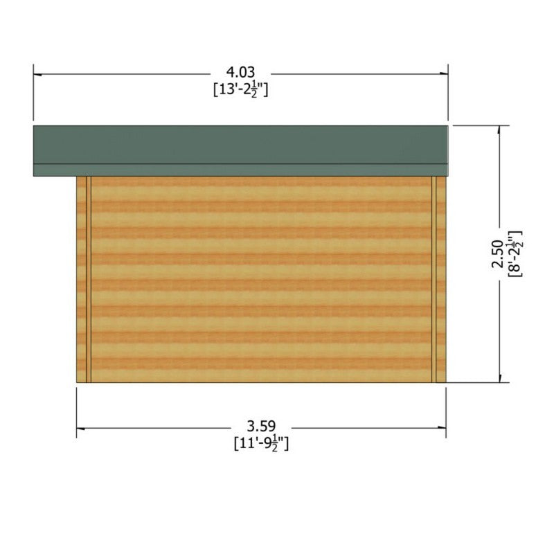 Shire Bucknells 11' 9" x 11' 9" Apex Log Cabin - Premium 34mm Cladding Tongue & Groove