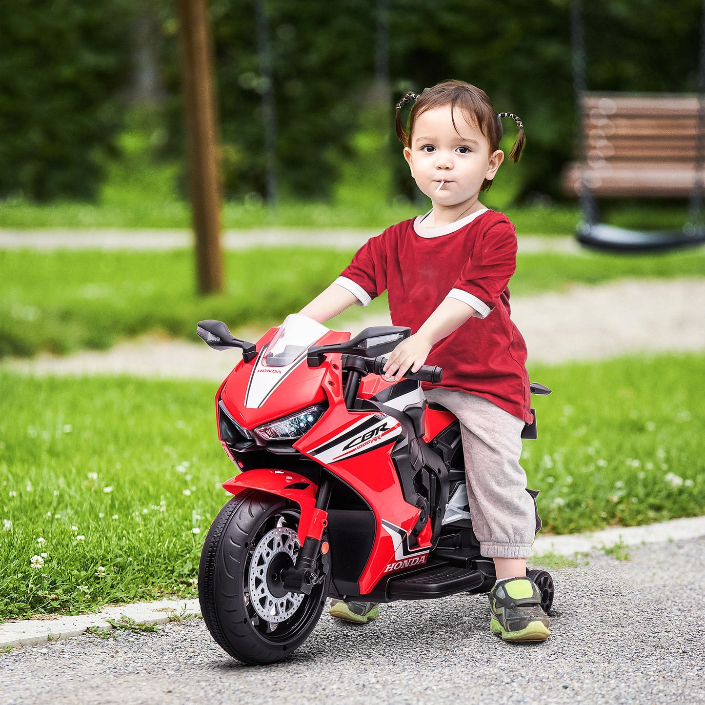 Electric Ride On Motorcycle with Headlights Music