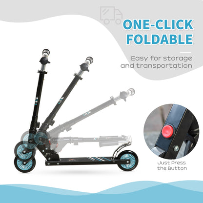 Scooter for Kids Height Adjustable One-Click Foldable Kick Scooter with Brake