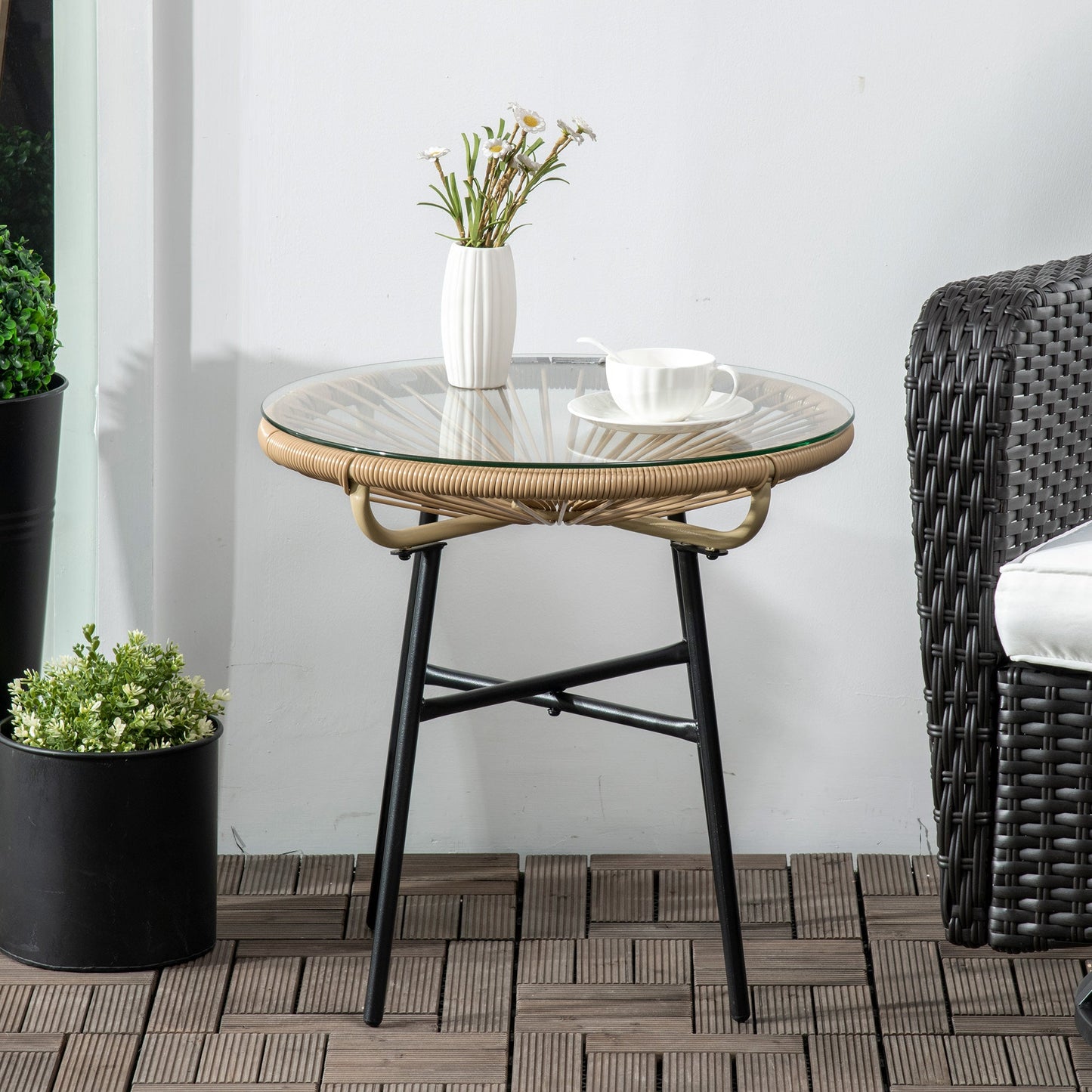 Rattan Side Table