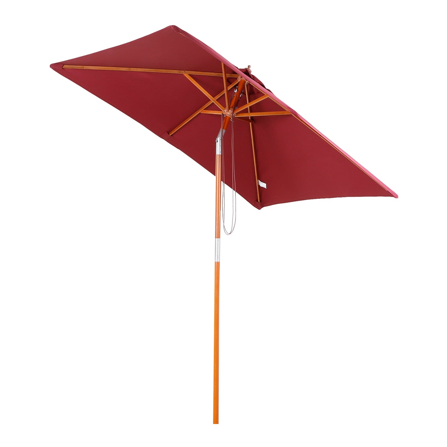 Outsunny 2M X 1.5M Garden Parasol Umbrella With Tilting Sunshade Canopy