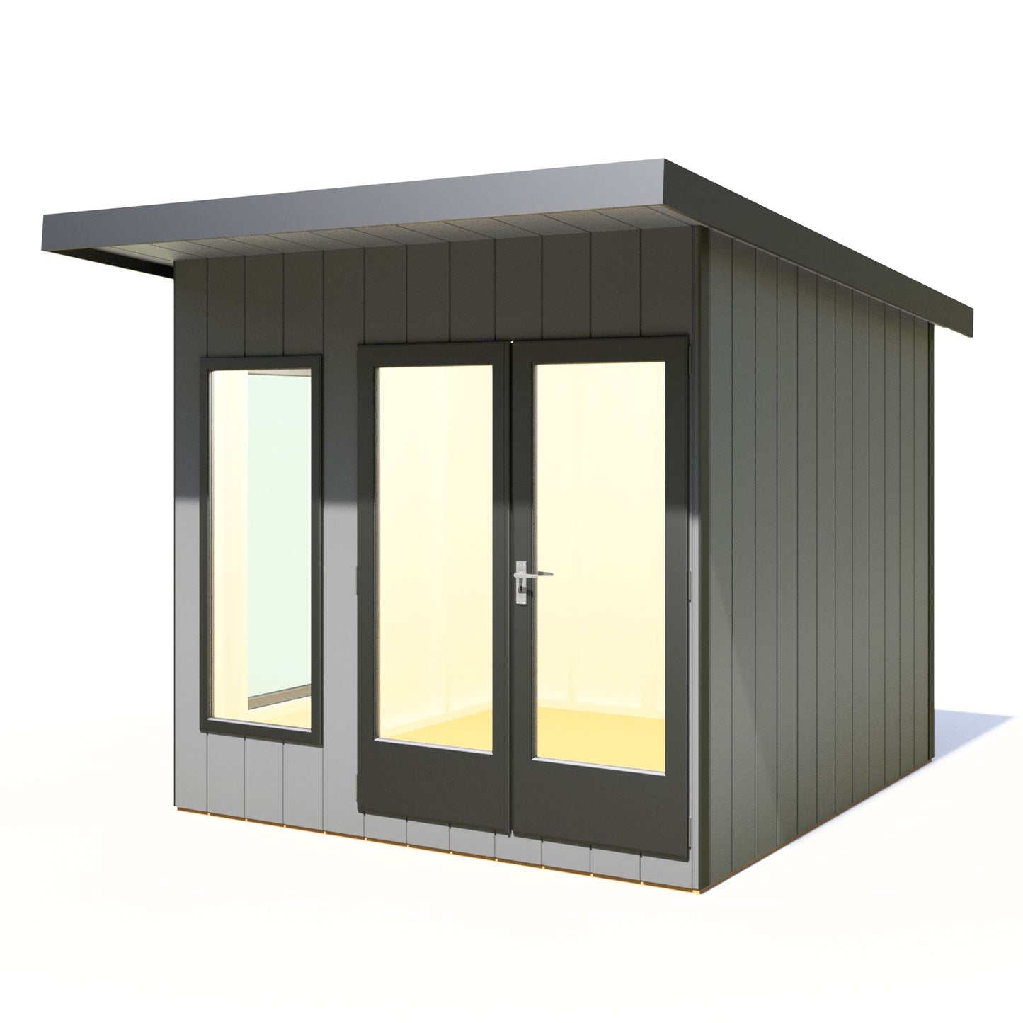 Shire Cali 8' 5" x 8' Pent Garden Office - Premium Wax Board