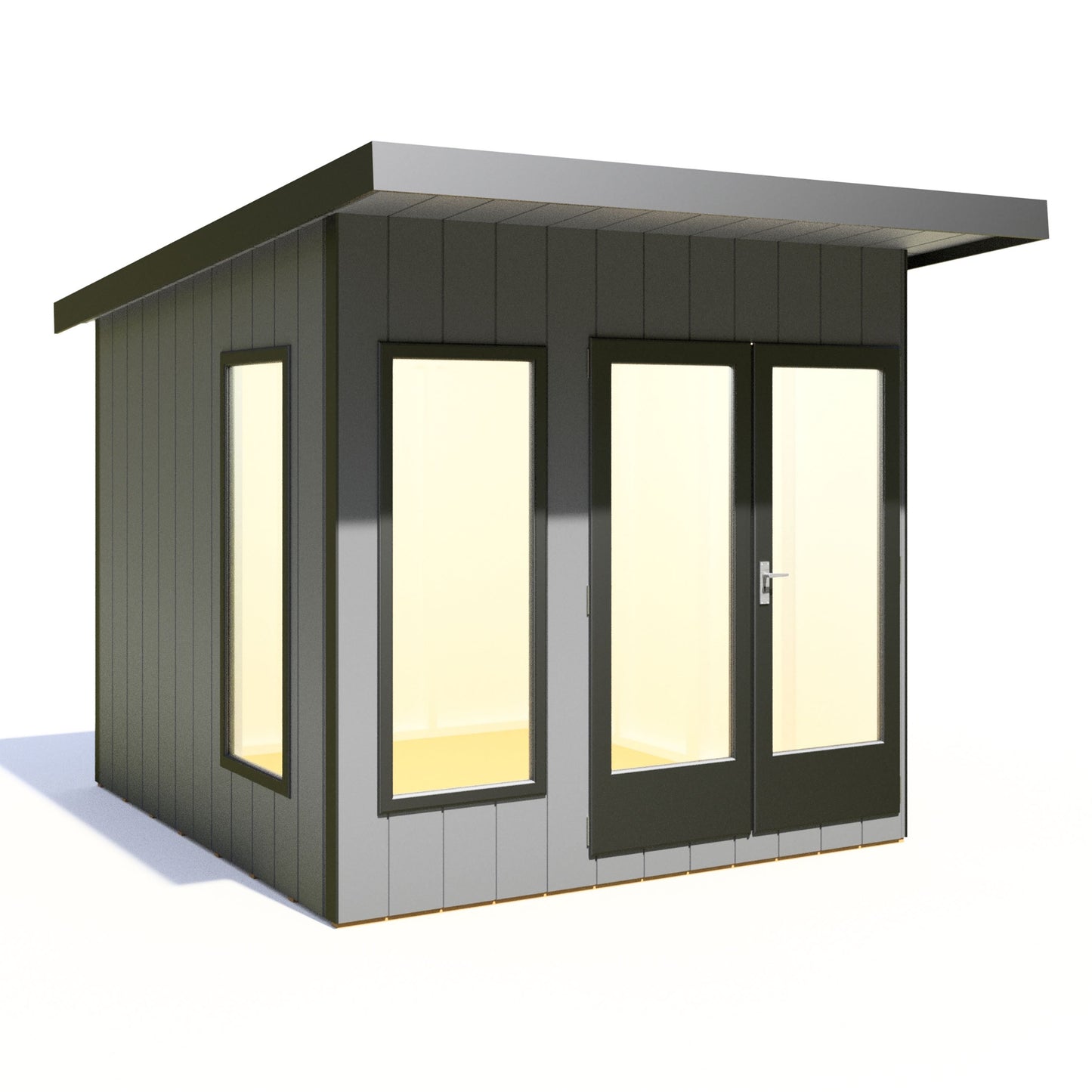 Shire Cali 8' 5" x 8' Pent Garden Office - Premium Wax Board