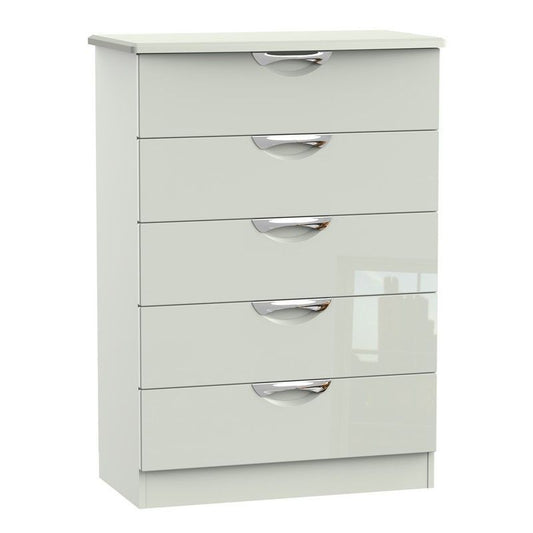 Weybourne Tall Chest of Drawers Off-white 5 Drawers