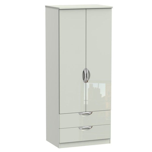 Weybourne Tall Wardrobe Off-white 2 Doors 2 Drawers