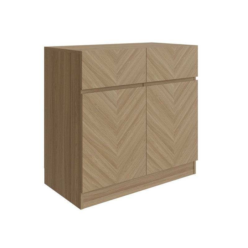 Catania Sideboard Light Brown 2 Doors 2 Shelves 2 Drawers