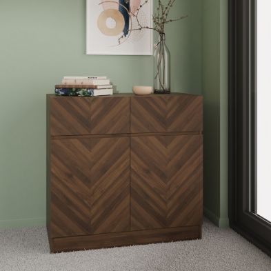 Catania Sideboard Dark Brown 2 Doors 2 Shelves 2 Drawers