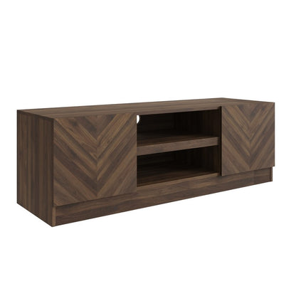 Catania TV Unit Dark Brown 3 Shelves 2 Doors