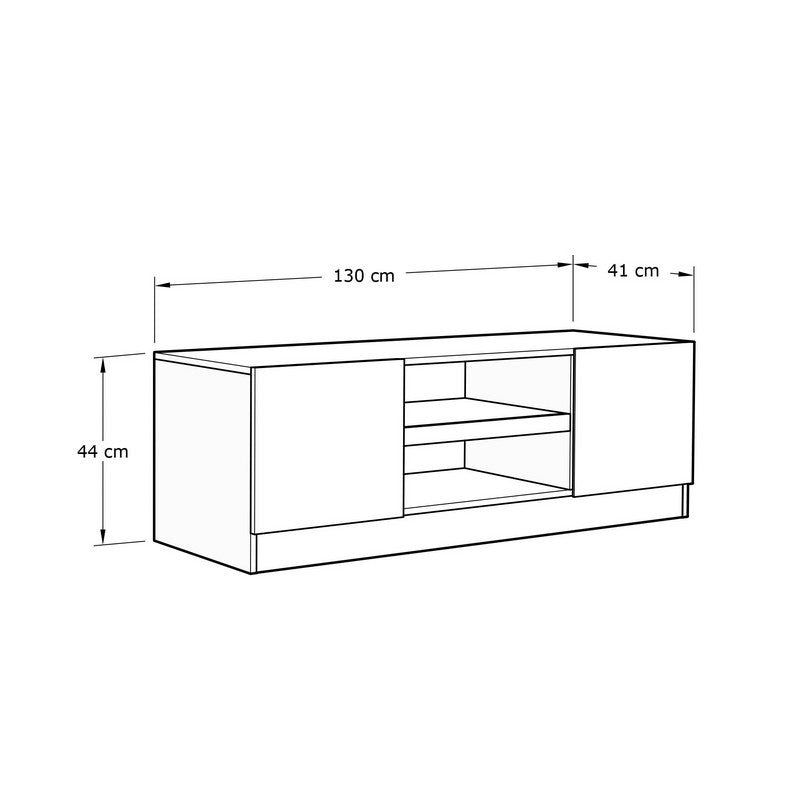 Catania TV Unit Dark Brown 3 Shelves 2 Doors