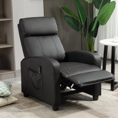 Recliner Sofa Chair PU Leather Massage Armcair w/ Remote Control