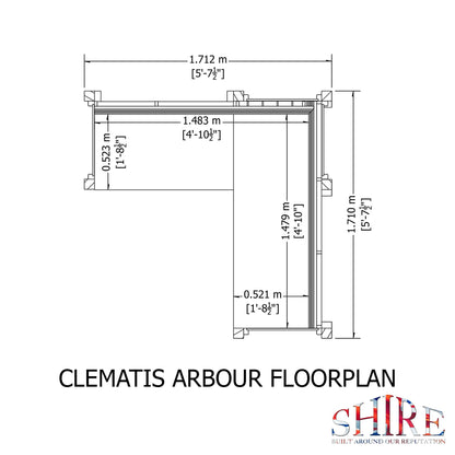 Shire Clematis Pressure Treated Garden Arbour